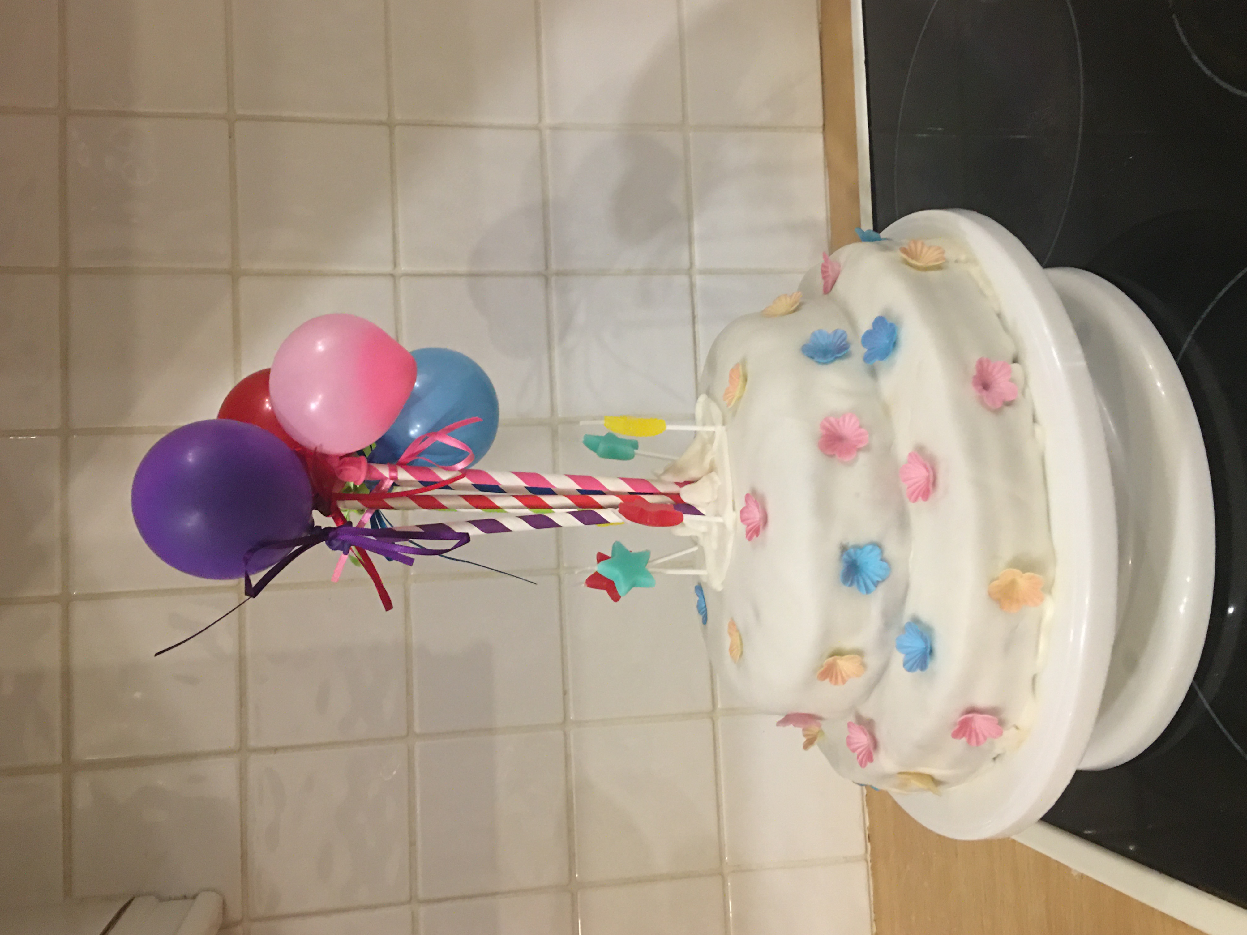 Cake with balloons